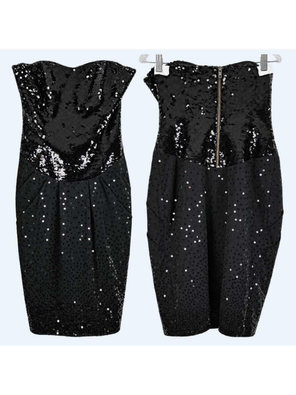 Betsey Johnson Strapless sequin evening dress 4